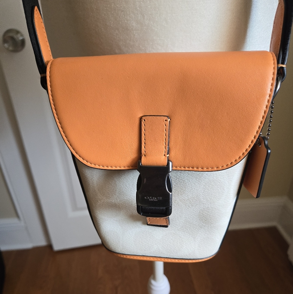 Coach Small Flap Crossbody in signature canvas